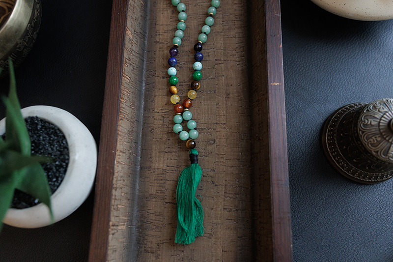Seven Chakra Jade Stone Japa Mala - Image 8