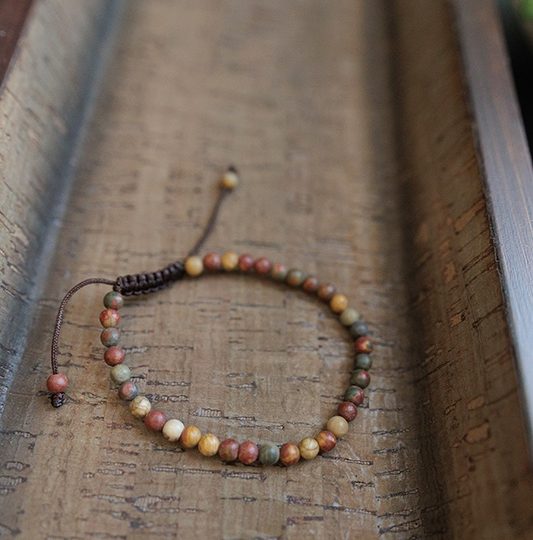4 mm Jasper Stone Mala Bracelet
