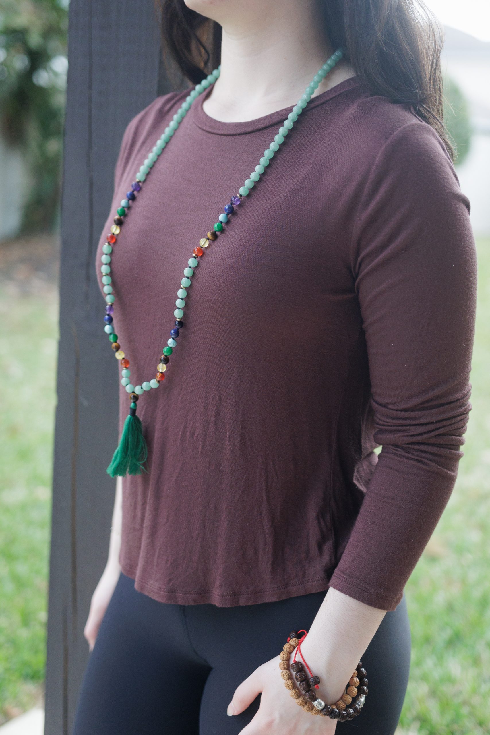 Seven Chakra Jade Stone Japa Mala - Image 3