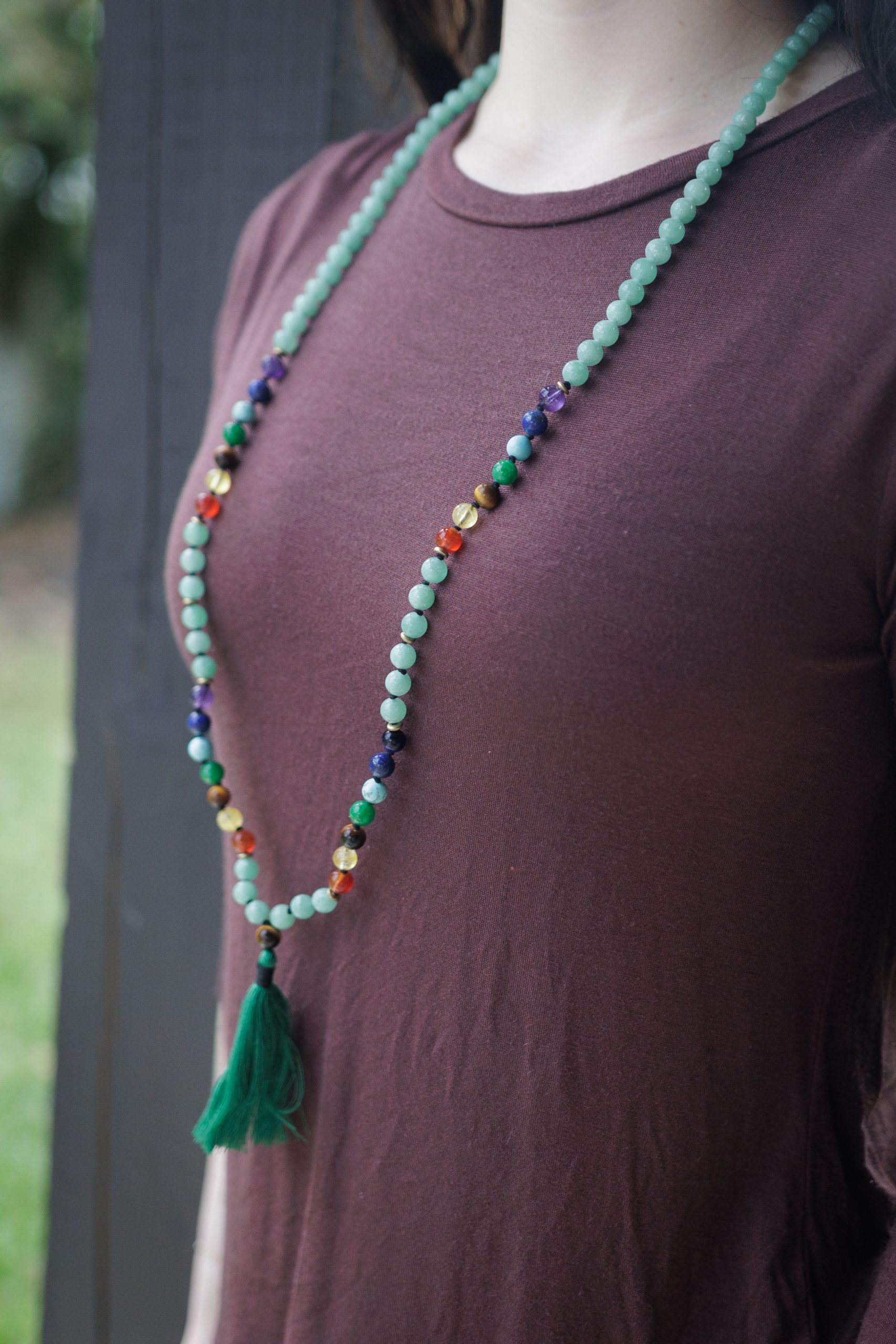 Seven Chakra Jade Stone Japa Mala - Image 4