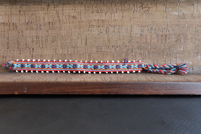 Beaded Woven Inca Pattern Blue – Peru - Image 2