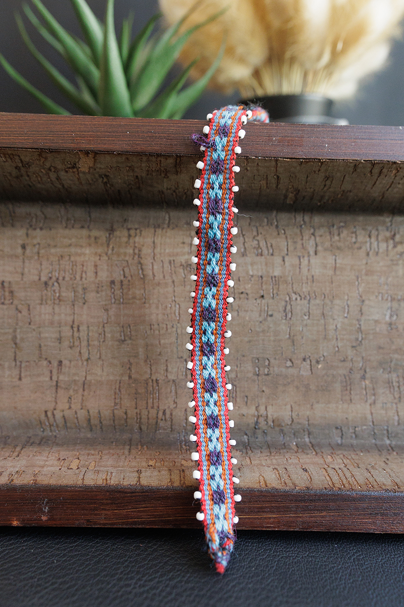 Beaded Woven Inca Pattern Blue – Peru