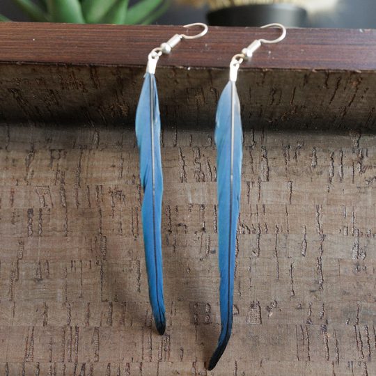 Lake Atitlan Feather Earrings - Pheasant Tail